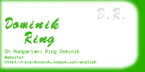 dominik ring business card